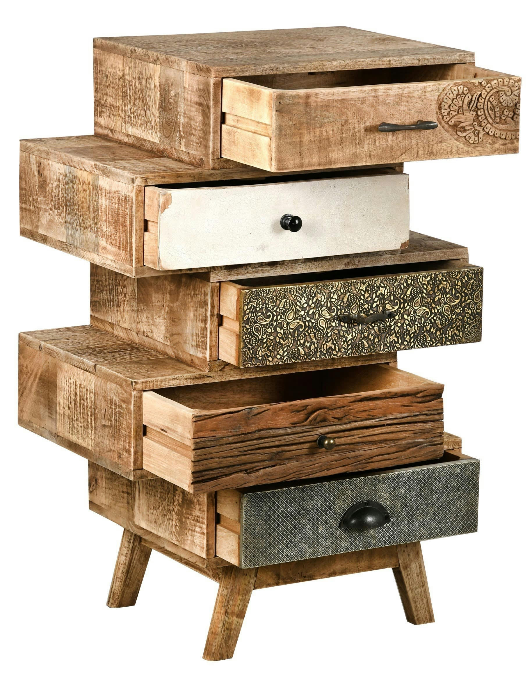 - Commode 90cm en manguier et métal zouma