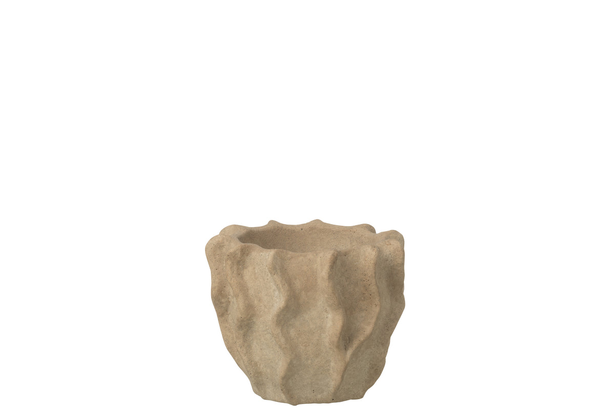 J-Line bloempot Rond Golf - cement - beige - small