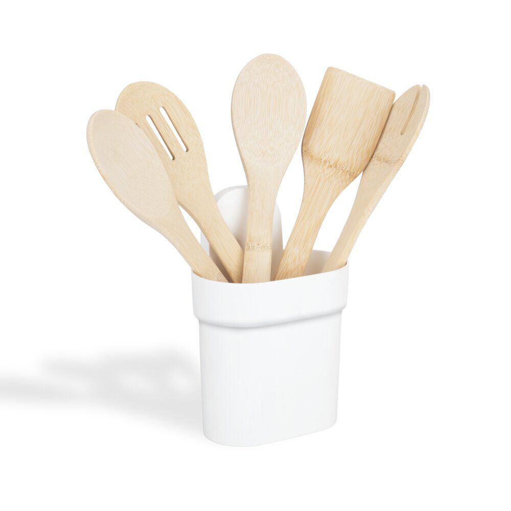 Pot de rangement plastique avec ventouse 12,5xH18,5cm (2 modèles)