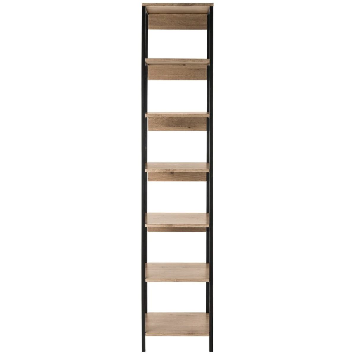 SAFAVIEH Marjukka Oak Brown/ Black Etagere - 15.8' x 15.8' x 78.8' - 16Wx16Dx79H