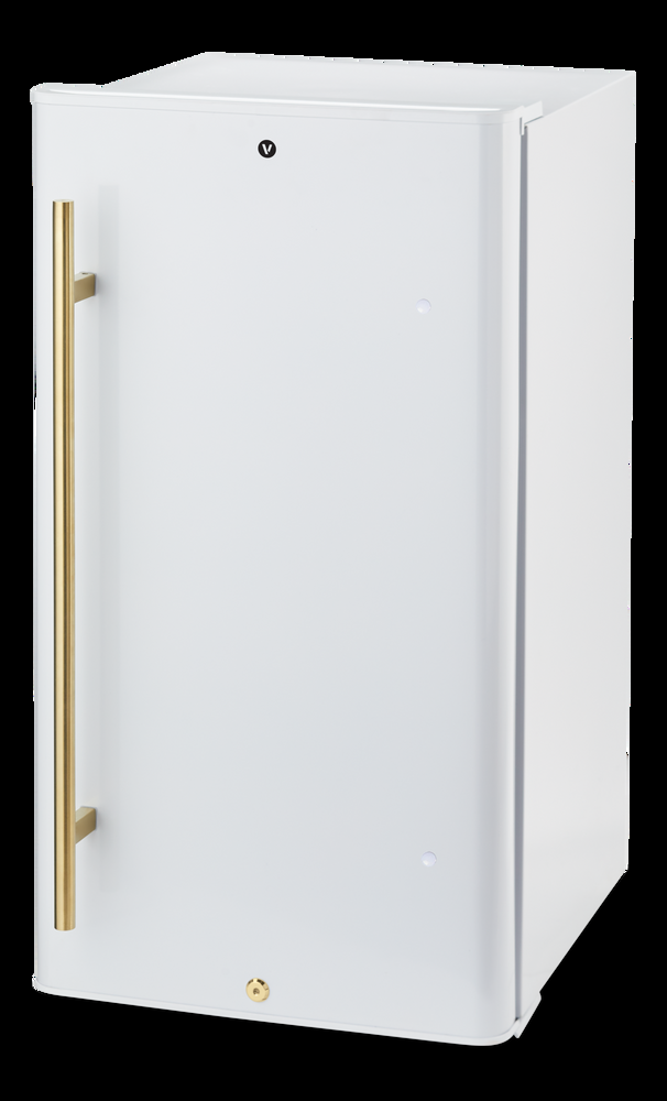 Vida by PADERNO Fridge, White/Gold, 3.3-cu-ft