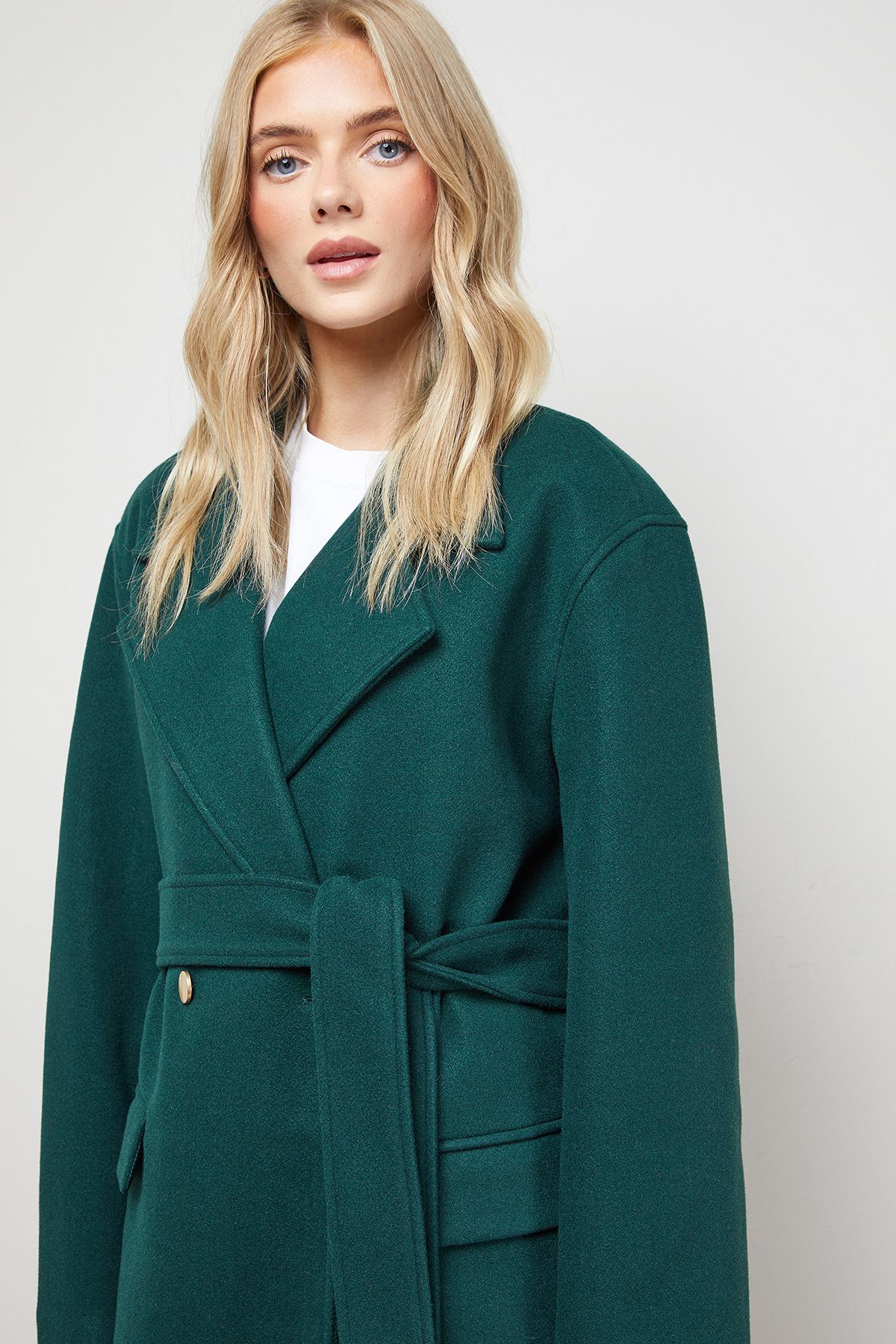 Oasis Tie Belt Detail Midi Coat