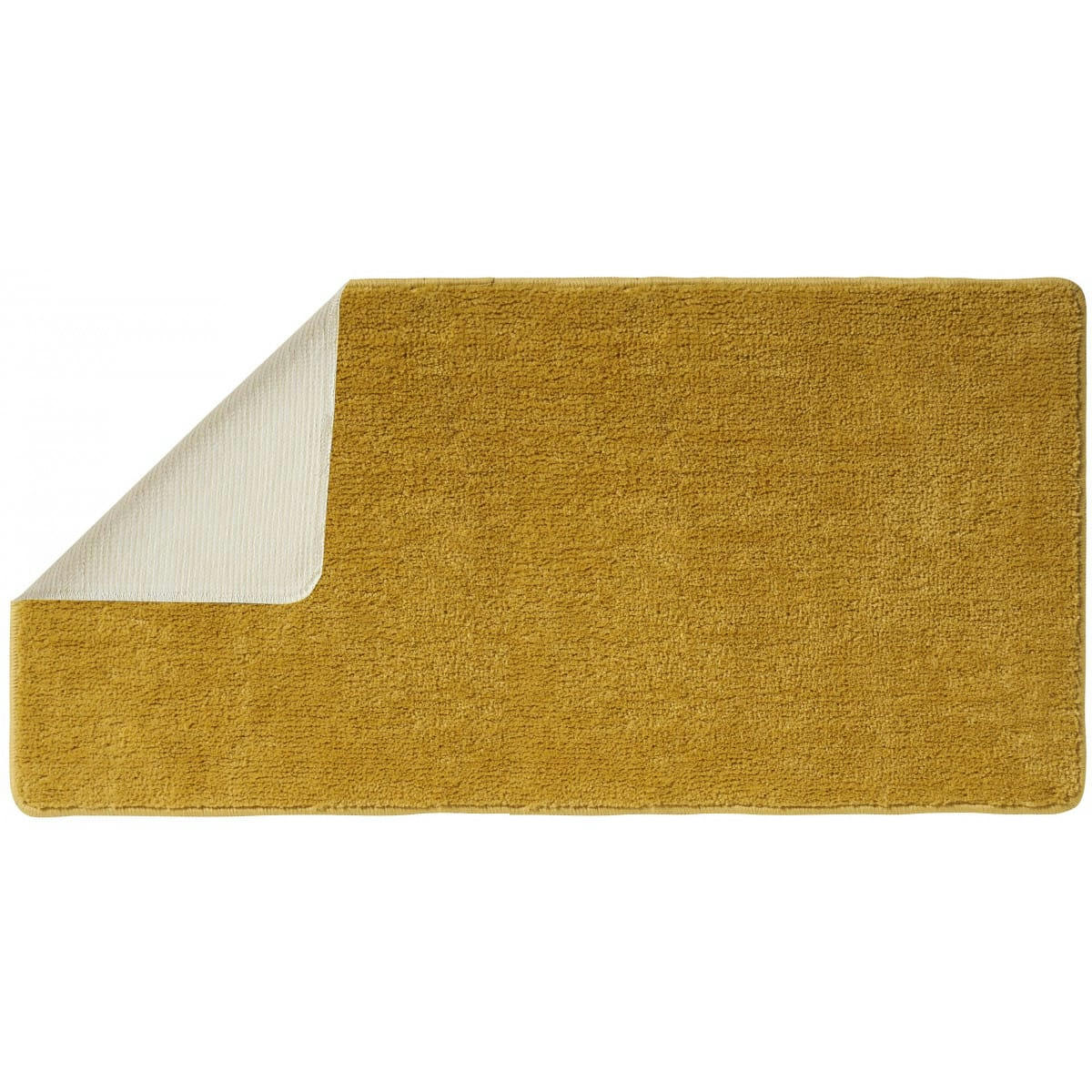 POLYNESIE - Tapis de bain en polyester uni miel 60x120cm