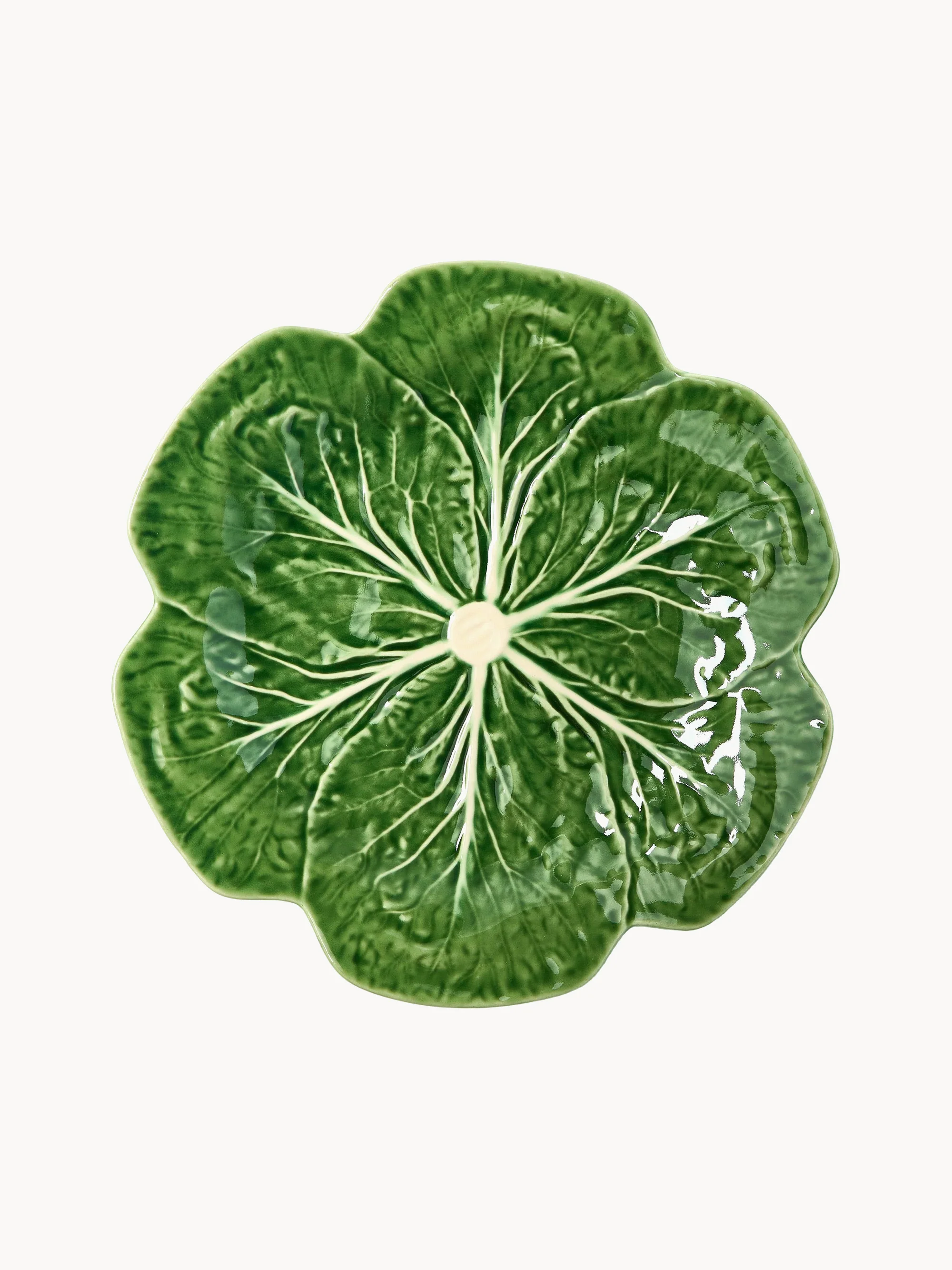 Handbemalte Speiseteller Cabbage, 2er-Set