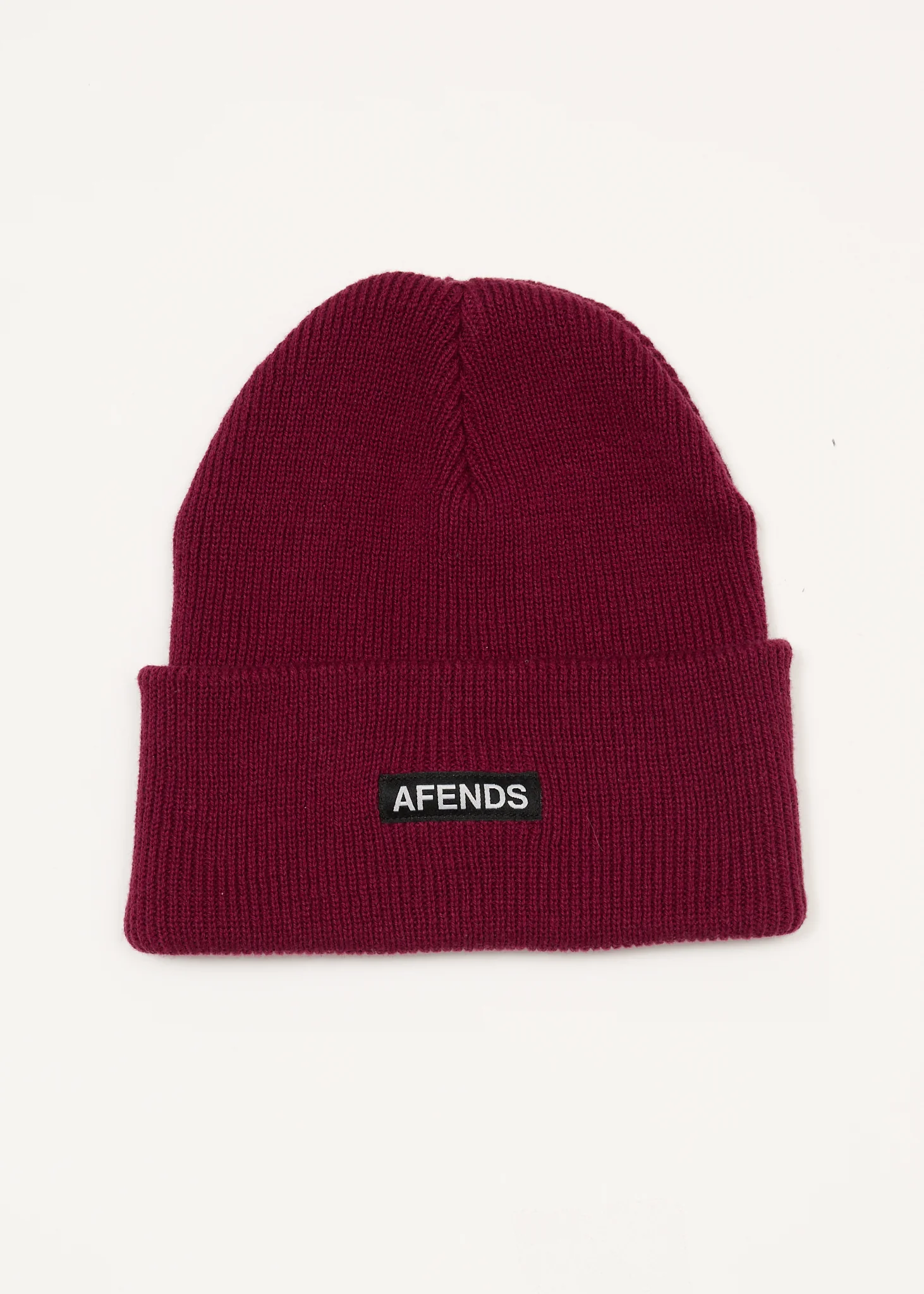 AFENDS Mens Hometown - Beanie - Burgundy