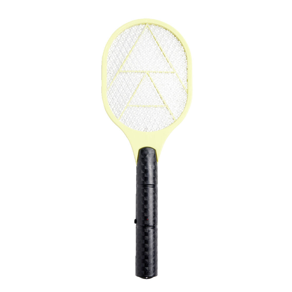 Raquette électrique attrape insectes à piles plastique jaune