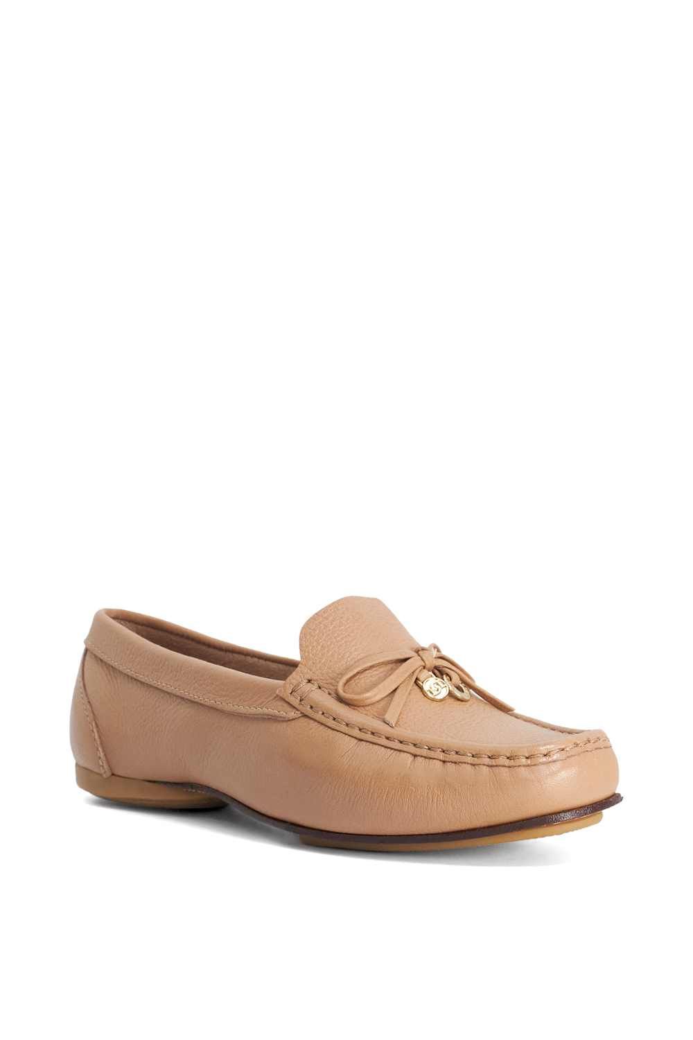 Dune London Wide Fit 'Grip' Leather Loafers
