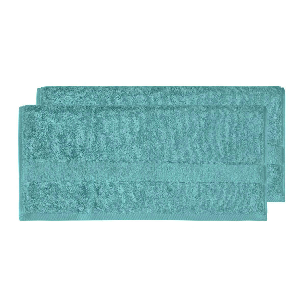 CALIFORNIA - 2 carrés invité 650 g/m²  aqua 33x33 cm