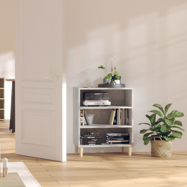 Szafka Szara Beton z Półkami 57x35x70 cm do Salonu Pokoju Sypialni