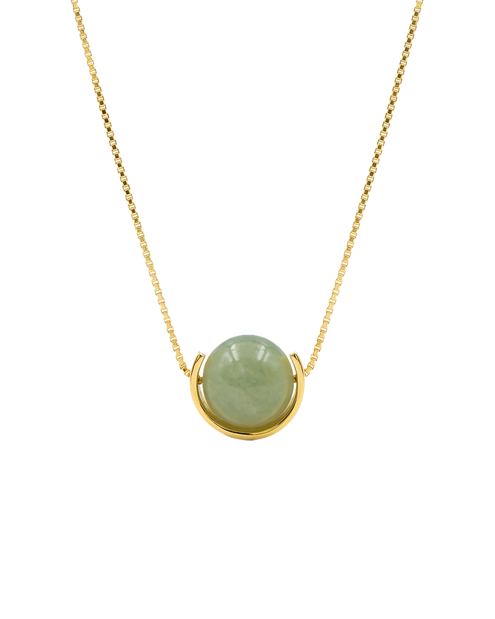 Equinox — Green Bead Jade Necklace