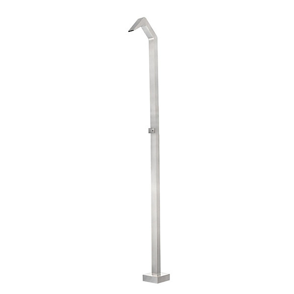 Douche de piscine en acier 316 avec diffuseur cascade et robinet monoforo