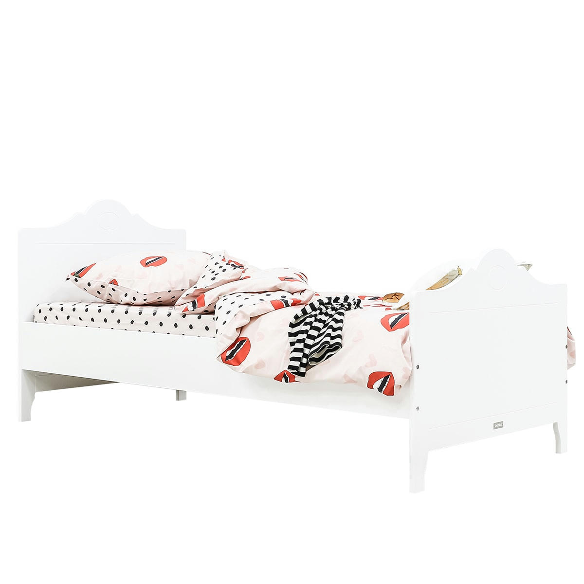 EVI - Lit 90x200 sommier inclus blanc