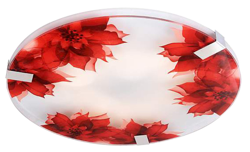 Plafonchromowany czerwony okrągły 31cm RAPSODY 2xE27x40W IP20 Candellux