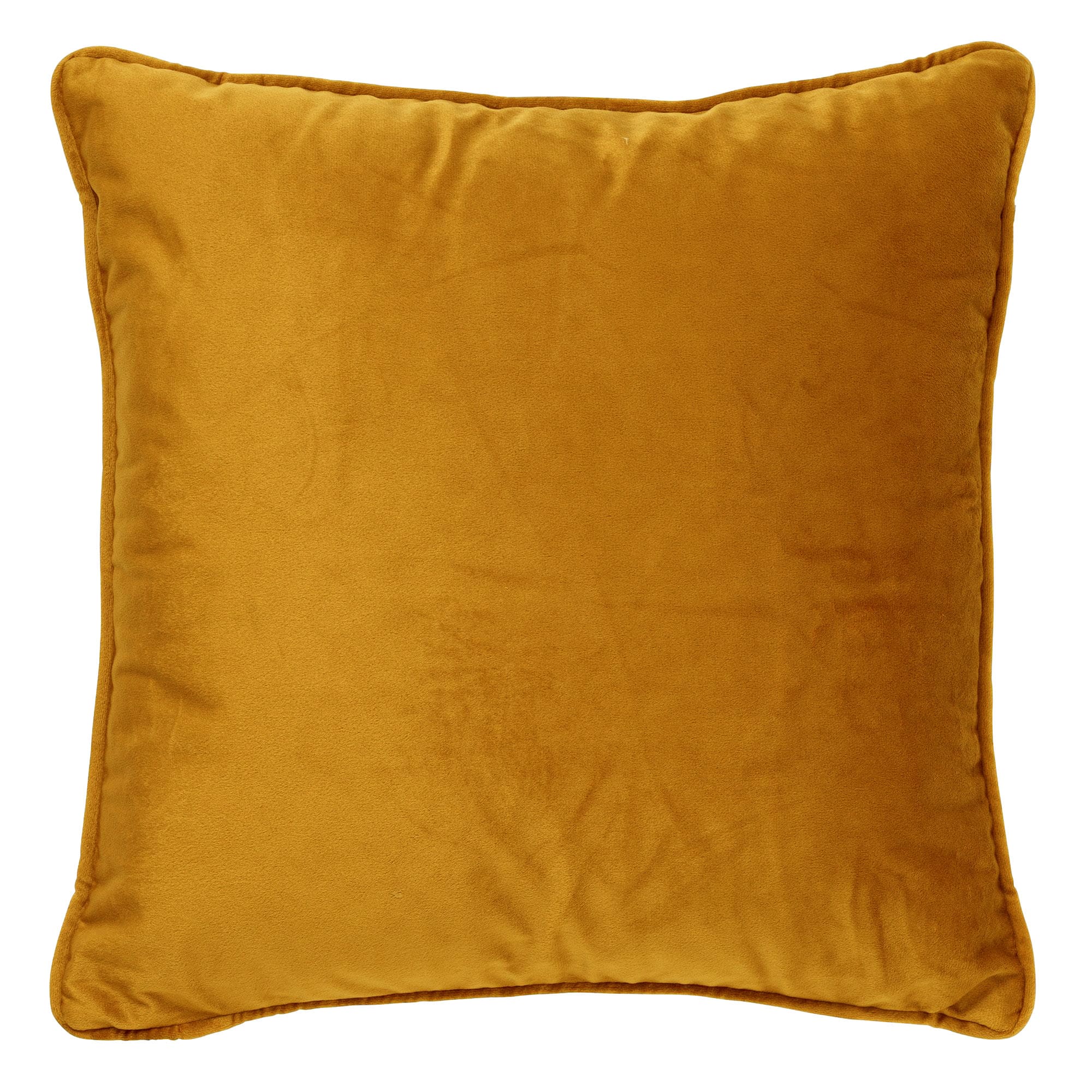 FINN - sierkussen 60x60 cm - fluweel - effen kleur - Chai Tea - geel