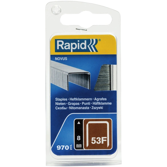 Tackerklammern, 8 mm, Heftklammer Typ 53F, 970 St., in Blisterverpackung