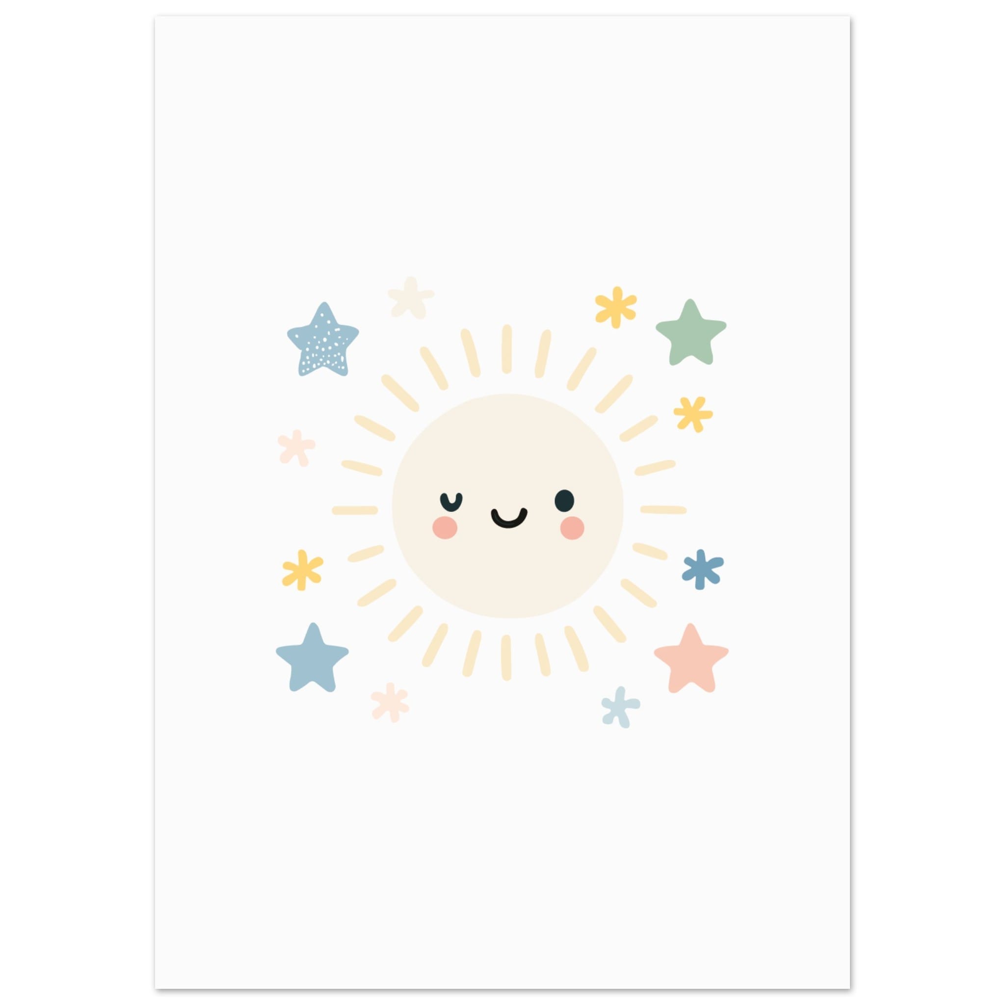 Artfulprints Poster Pastel sunshine  - 50x70 cm - Grijs