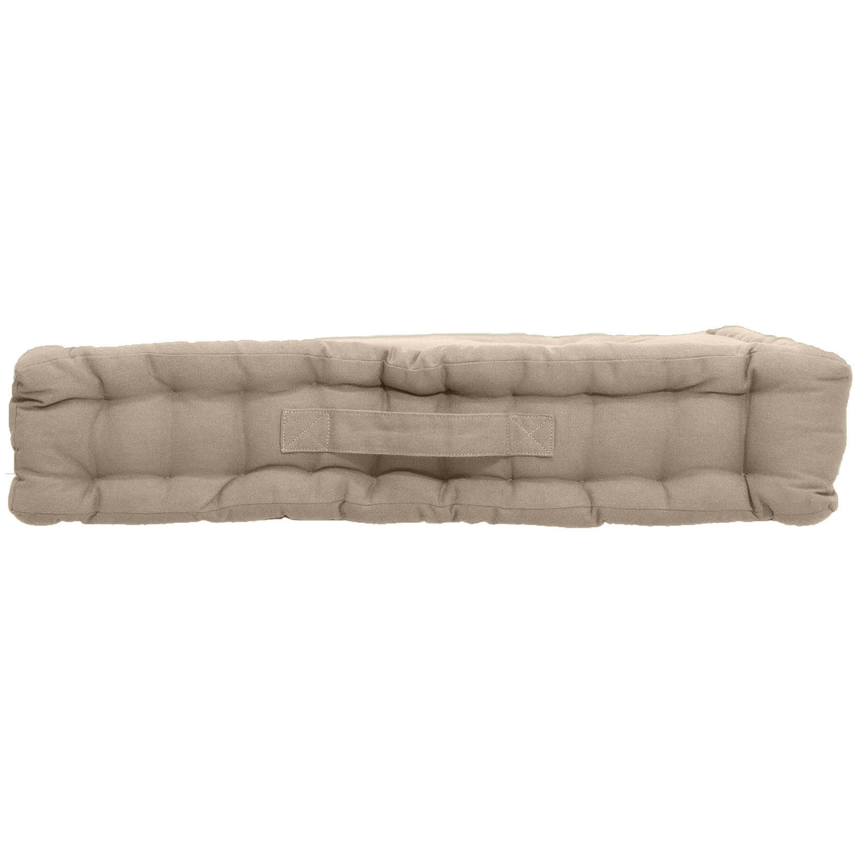 - Coussin de sol uni en pur coton naturel 50x50x10 cm