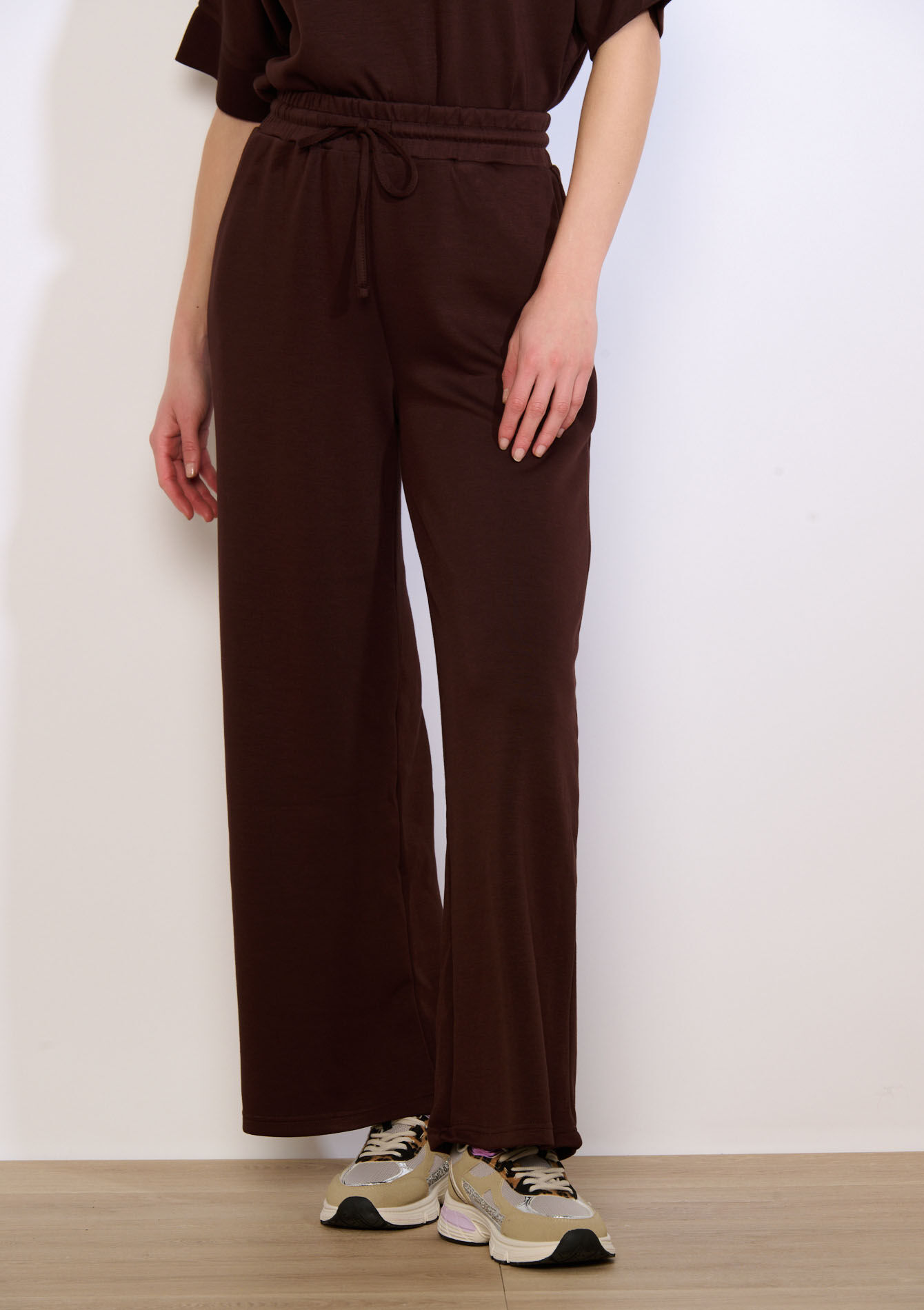 Wijde joggingbroek van modal