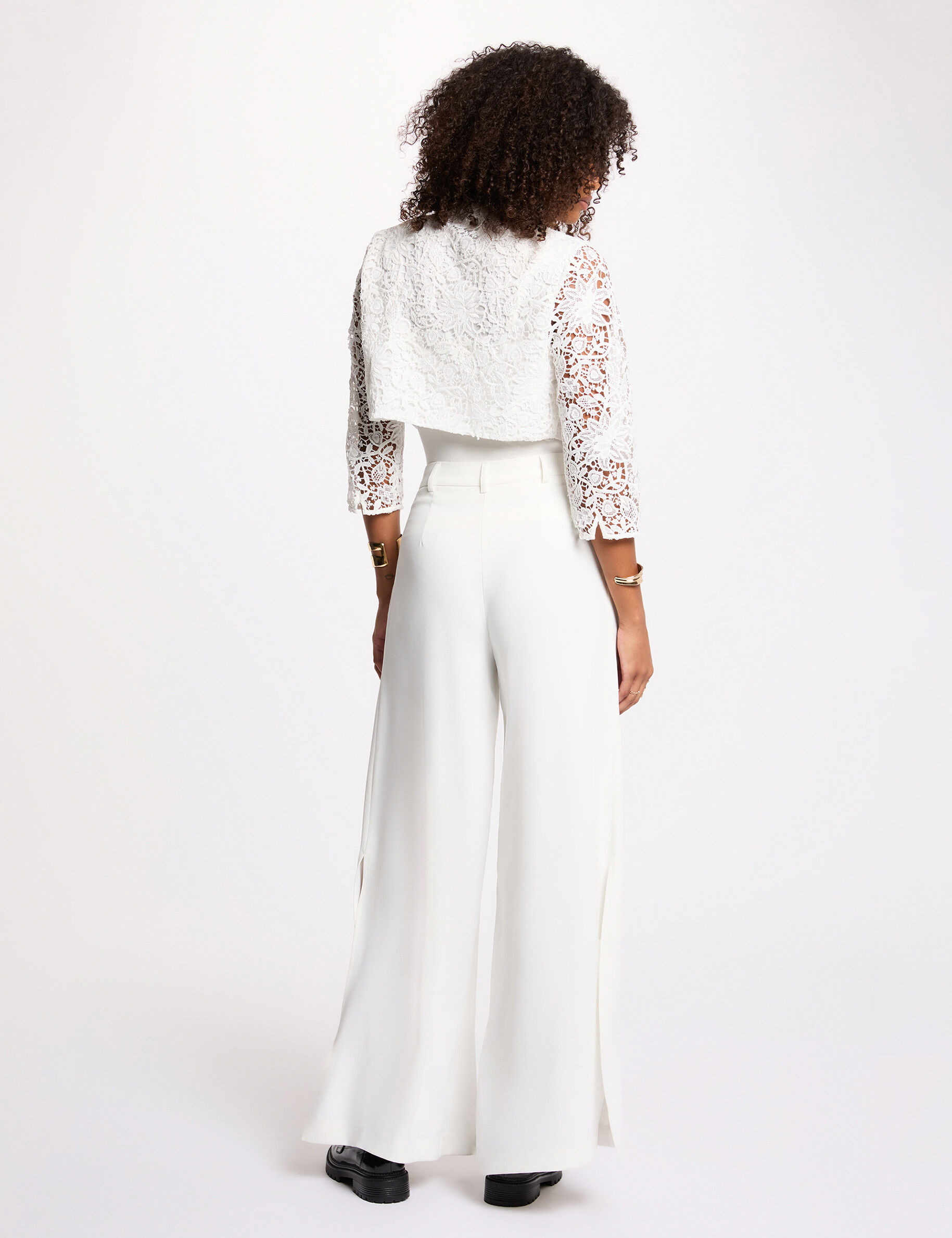 Fitted Lace Bolero White Women