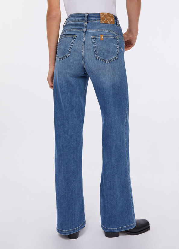Jeans flare a vita alta