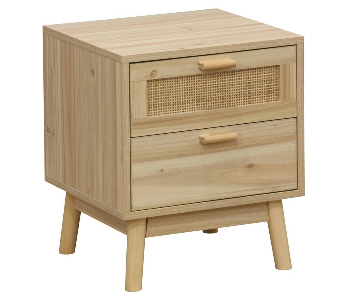 JAVA - Chevet en bois et rotin