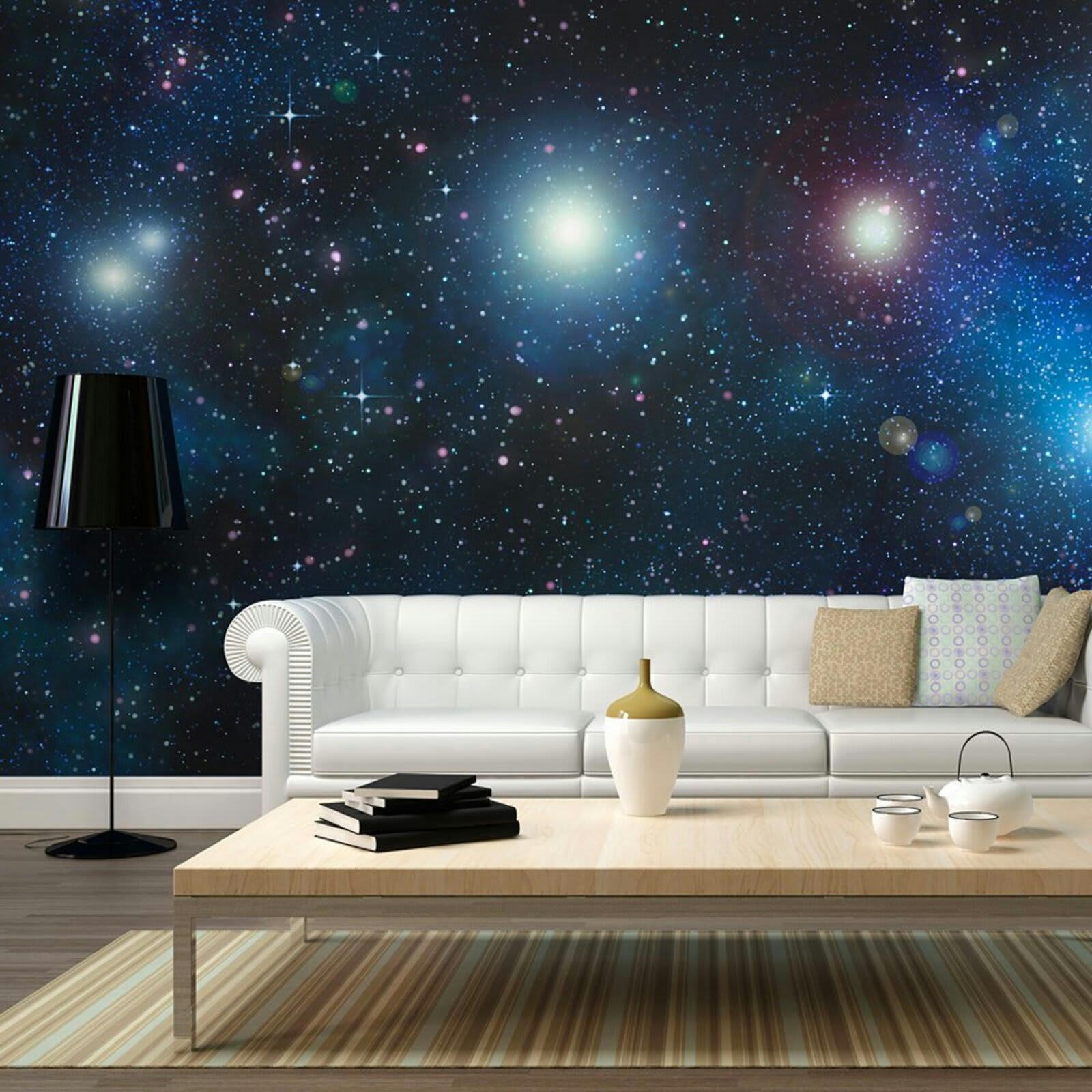 - Papier peint des milliers d'étoiles brillantes 400 x 309 cm