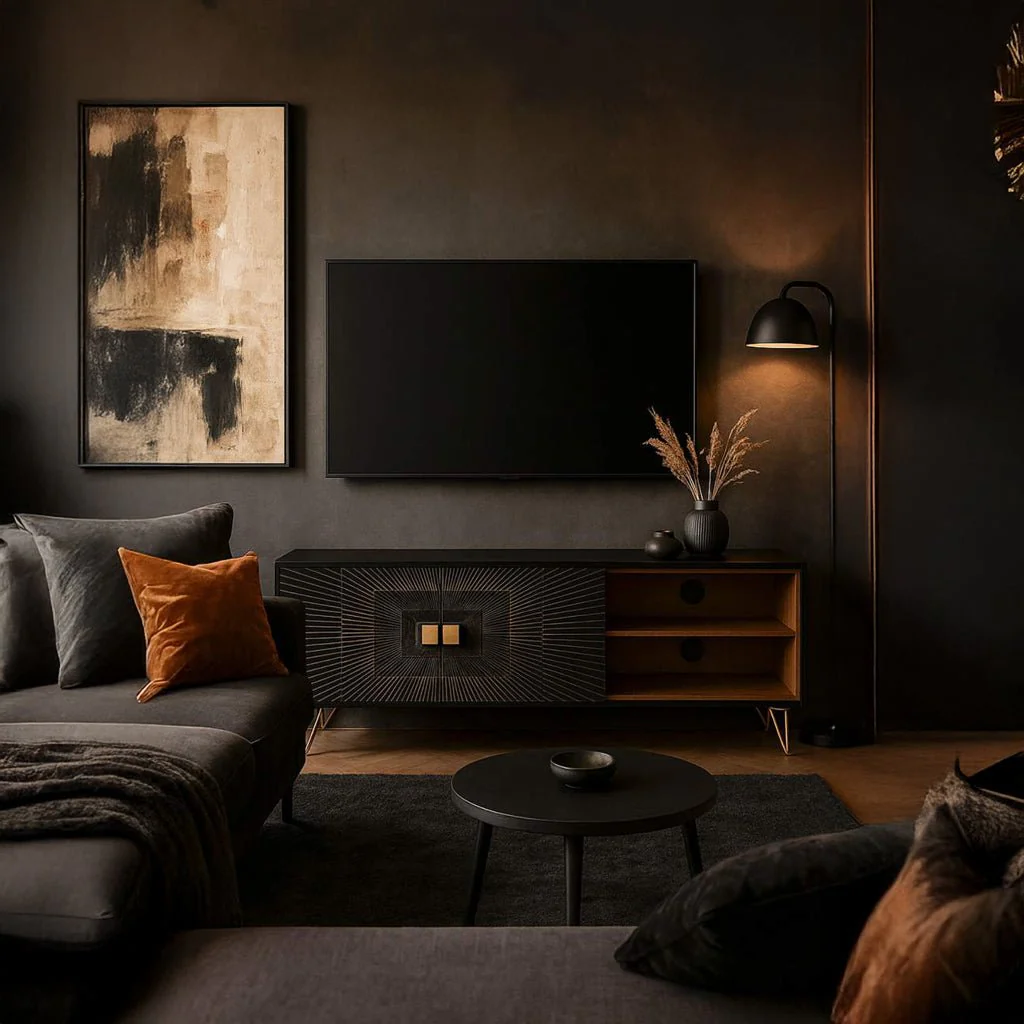 Móvel de Televisão de Metal e Madeira TORA