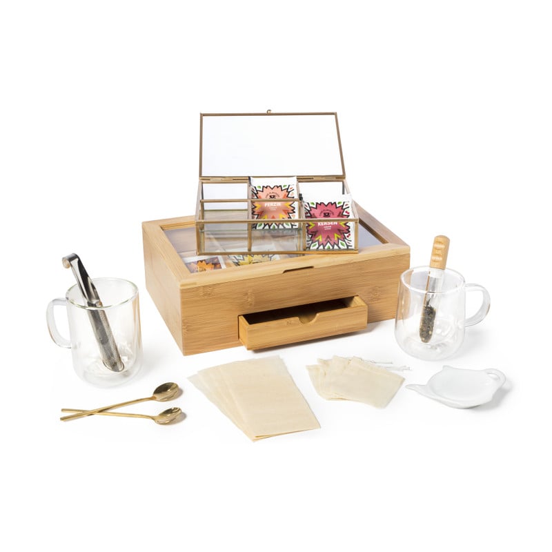 Theezakjeshouder - wit porselein