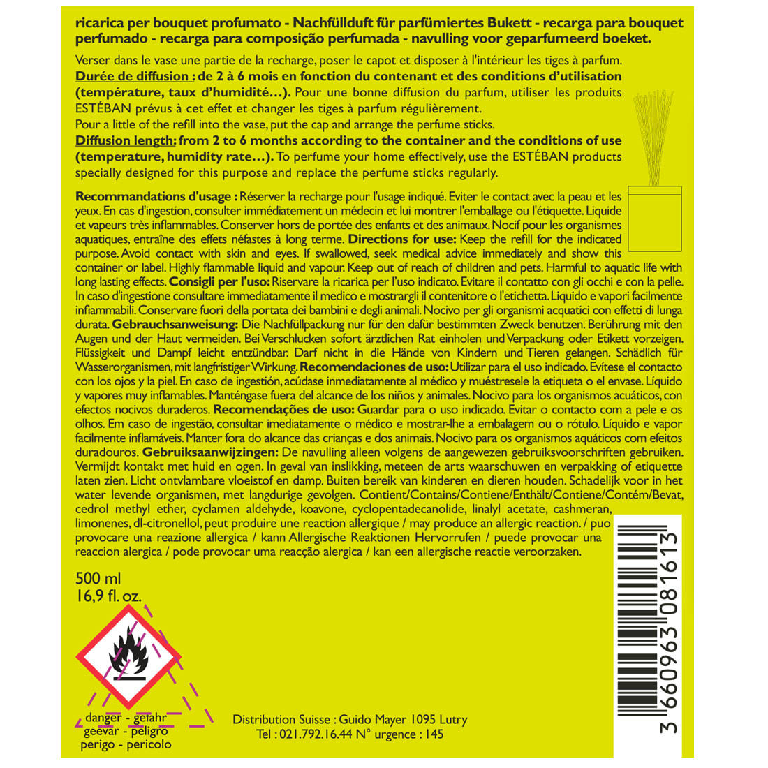 TERRE D'AGRUMES - Recharge bouquet 500ml