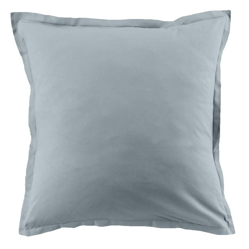 - Lot de 2 taies d'oreiller carrées coton bleu polaire 63x63 cm