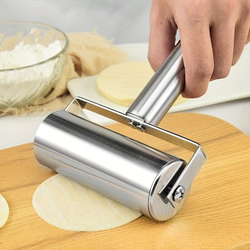 NNETM Stainless Steel Dual-Ended Rolling Pin for Baking