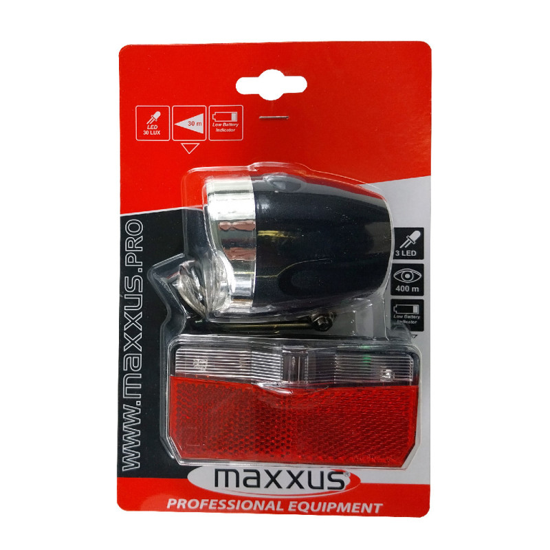 Set d'éclairage LED à piles pour vélo de ville