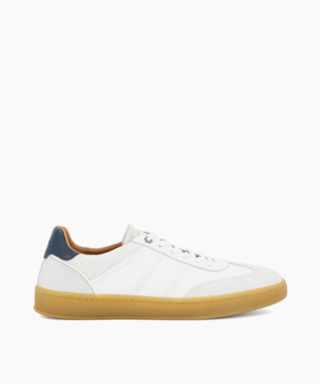 Theos White - Leather Low-Top Trainers