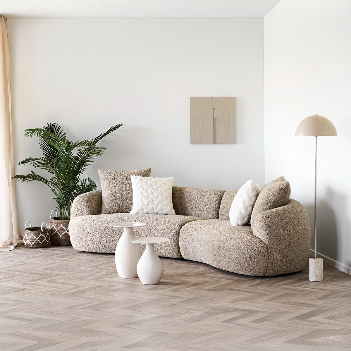 Artichok Cheryl Vloerlamp Marmer Zand - Ø40 cm