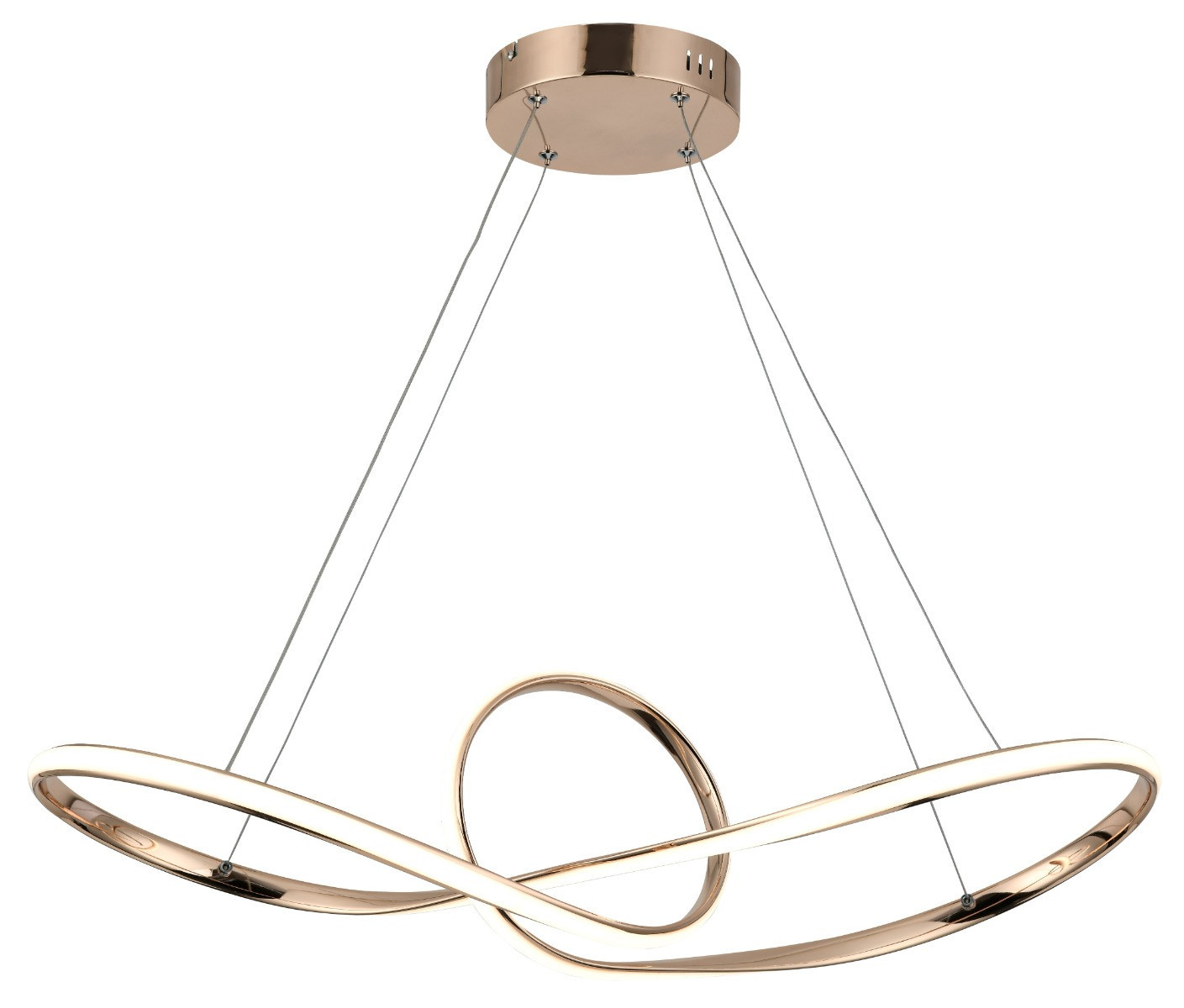 Lampa wisząca Arlena różowe złoto LED 1x45W Neutralna biel 3600lm Reality