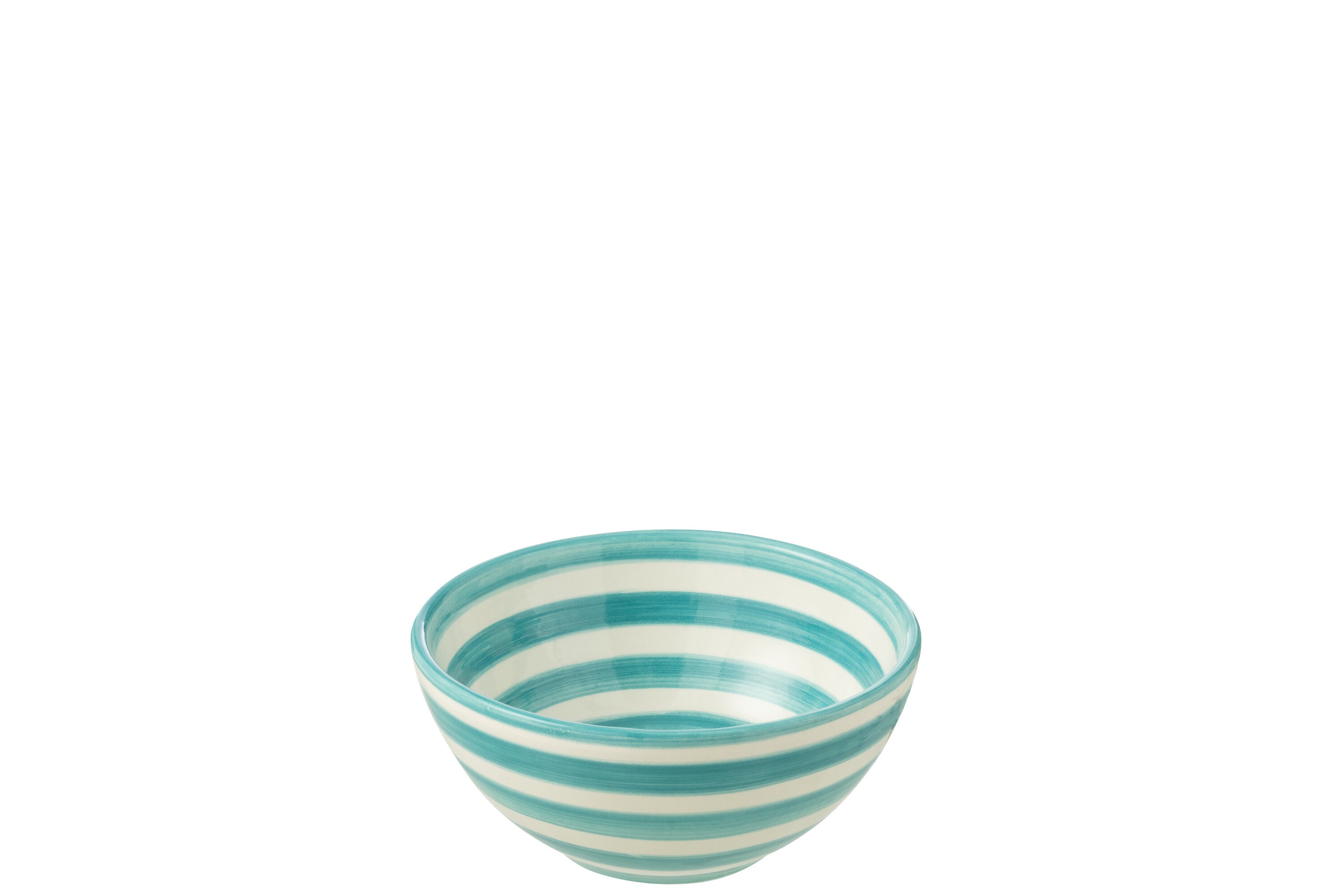 J-Line kom Granada Stripes High - keramiek - wit aqua - smal