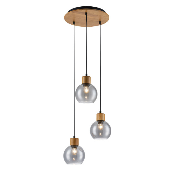Lampa wisząca brązowa VELMA 3xE27x40W wym: 150x32x32 cm Italux