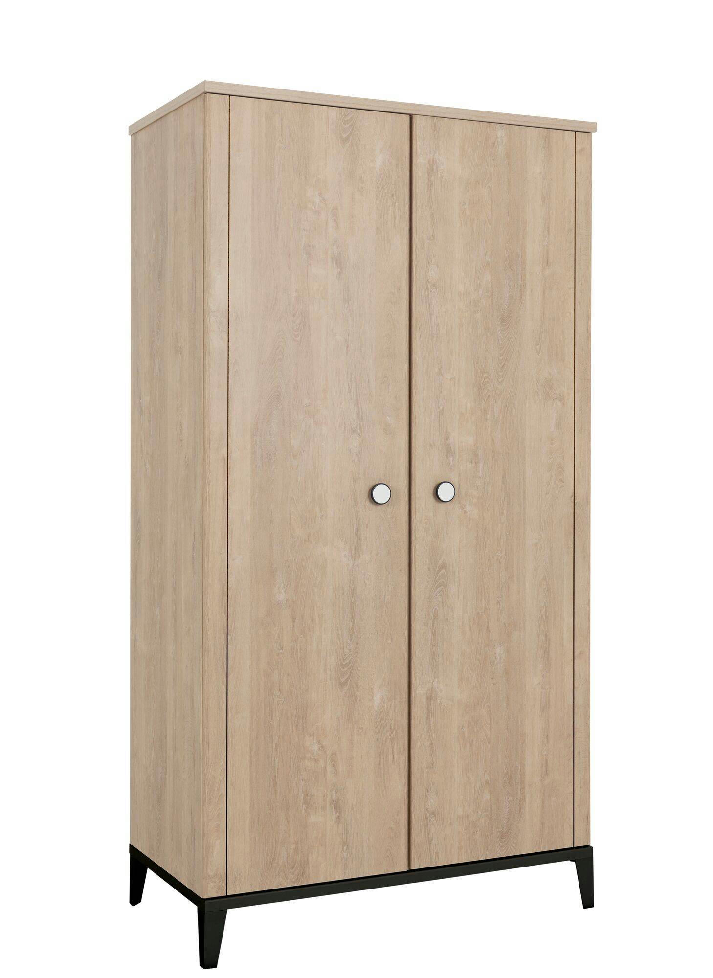 GAELLE - Armoire 2 portes effet bois