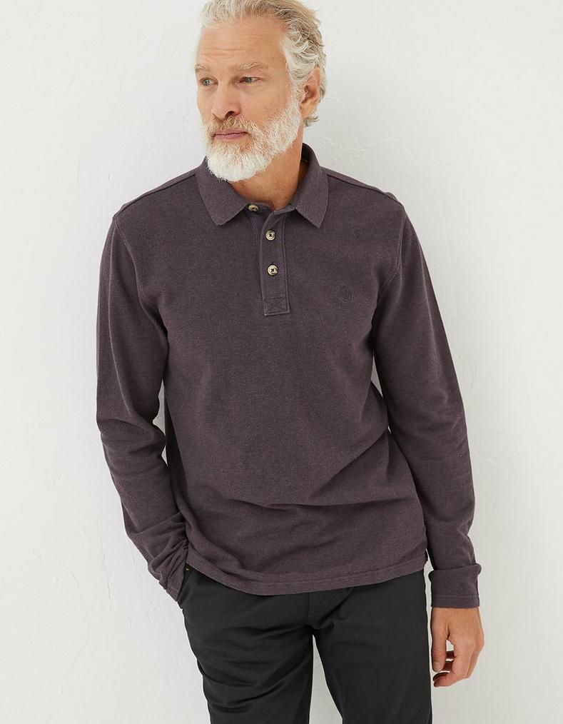 Long Sleeve Organic Pique Polo