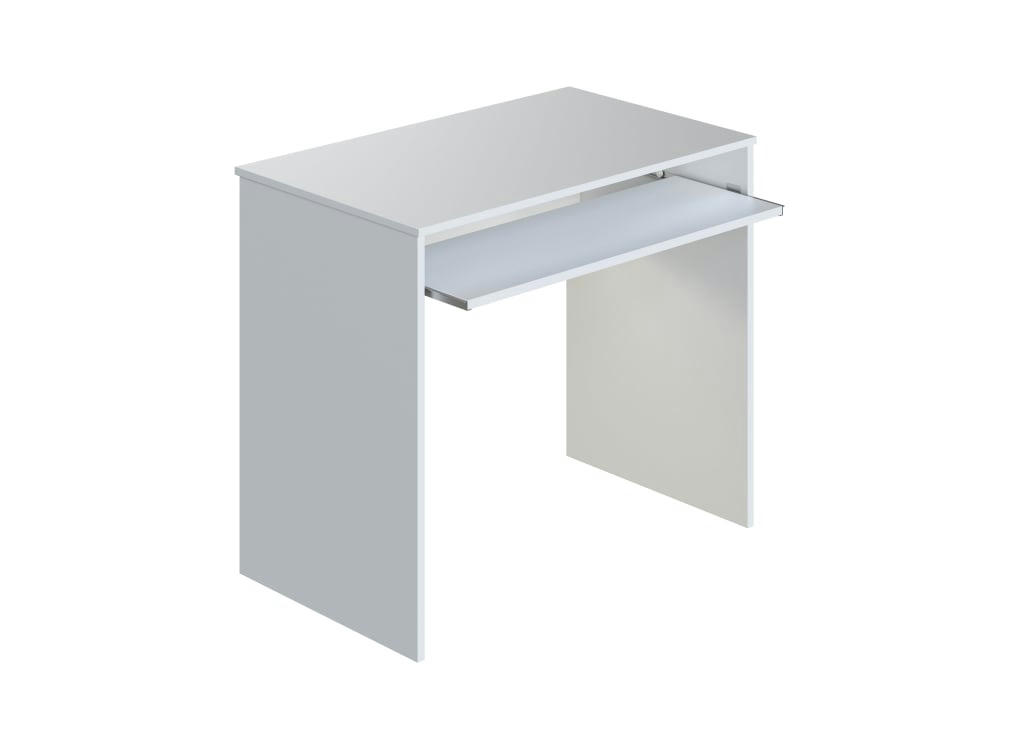 GABY - Bureau blanc avec tablette extractible L90cm x H79cm