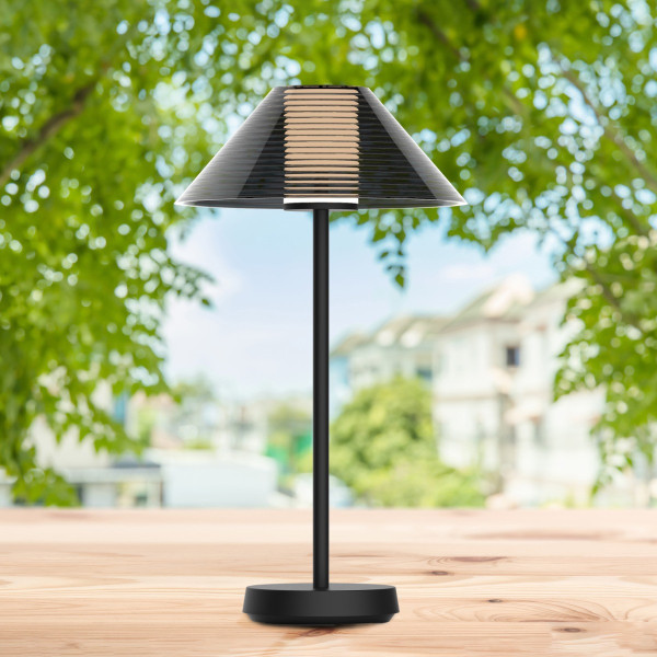Lampa stołowa akumulatorowa SERENGETI czarna LED 3.4W wys:39,4cm Polux