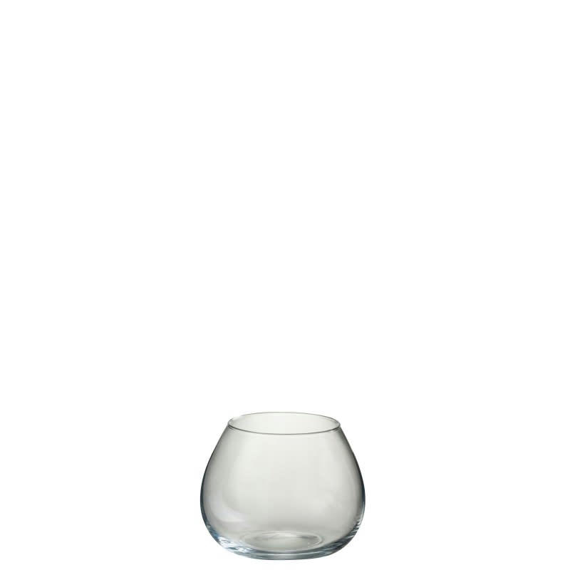 - Vase en verre transparent 19x19x15 cm
