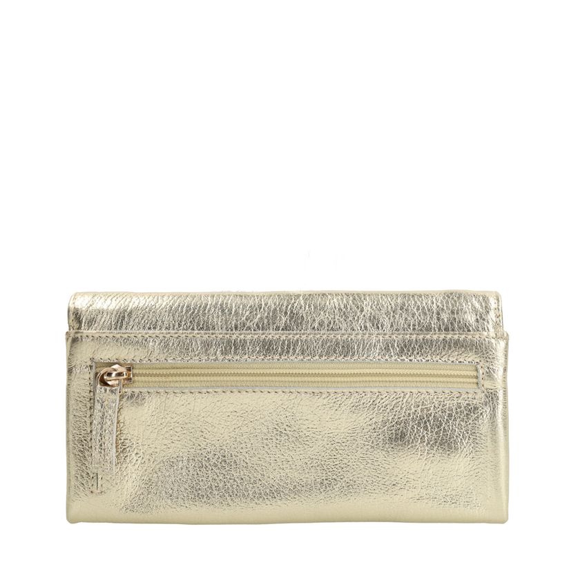 Manfield Gouden leren clutch