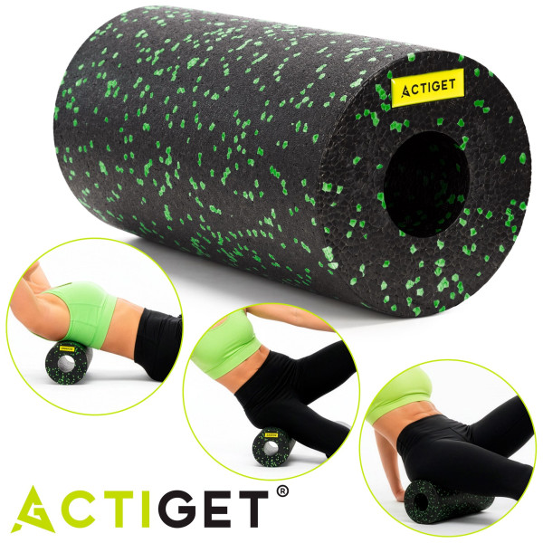 Roller fitness do masażu ciała Actiget piankowy wałek średnio twardy