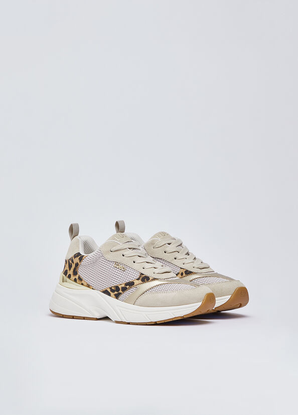 Sneakers con dettaglio animalier
