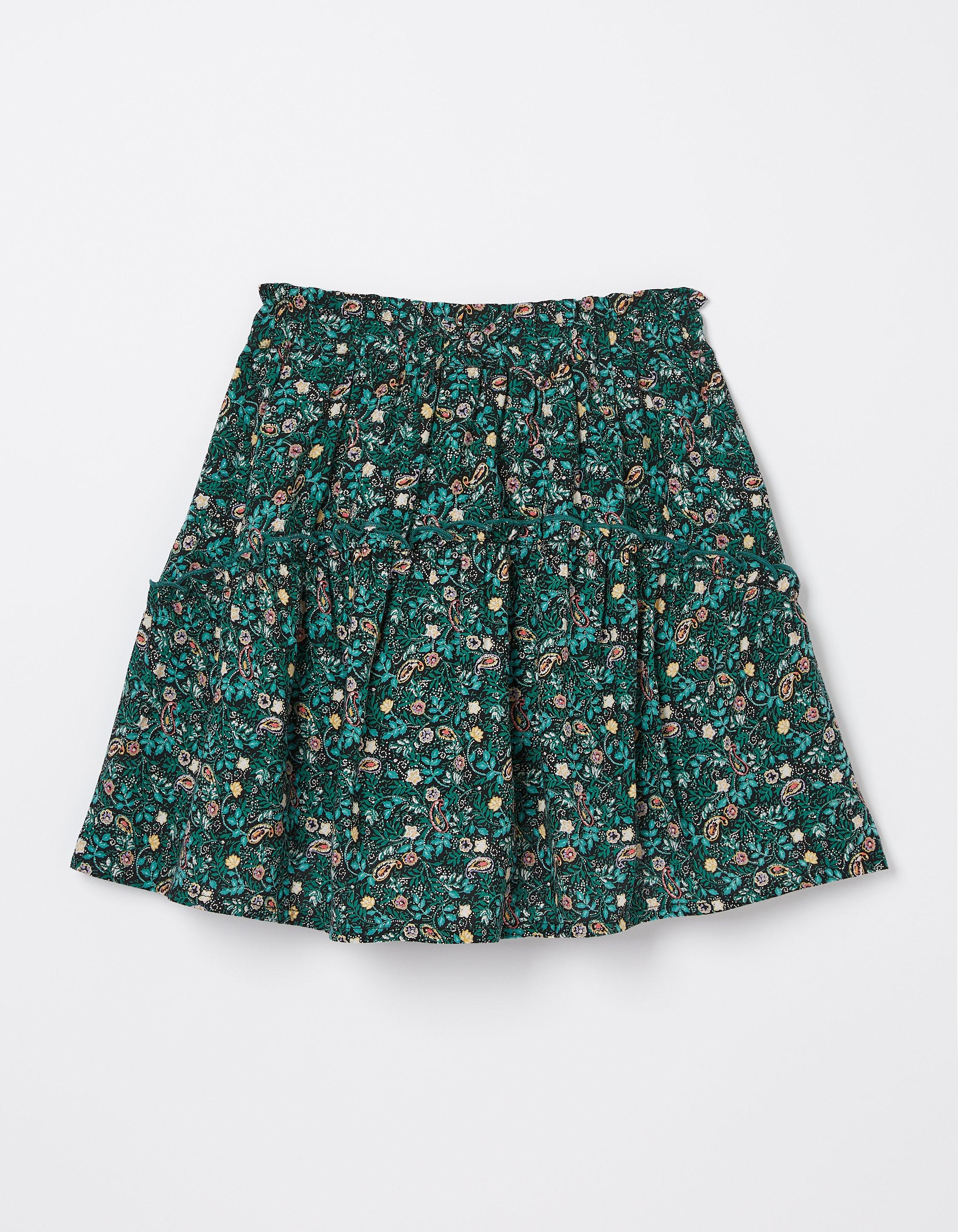 Sia Evergreen Floral Skirt