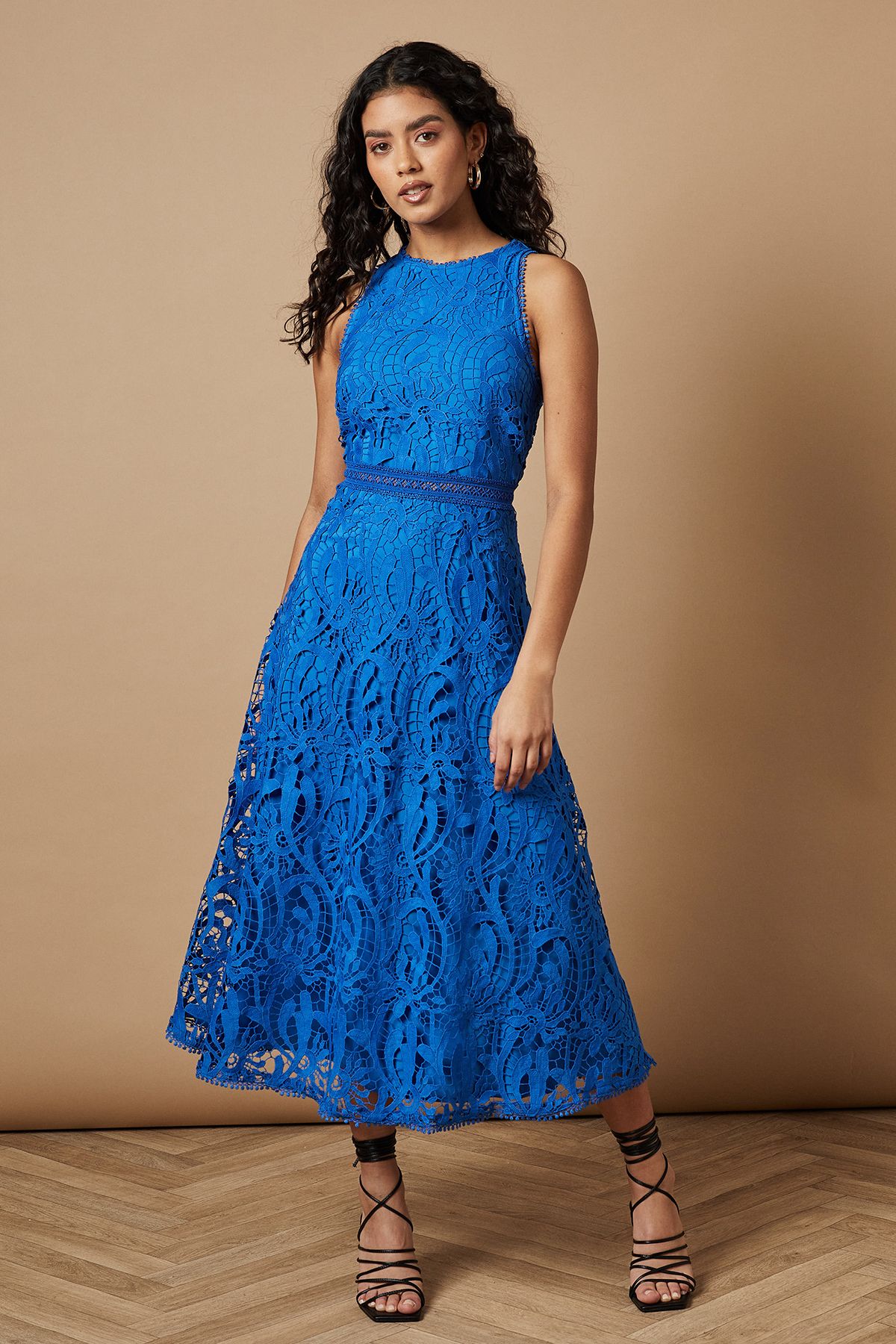 Oasis Petite Lace Halterneck Dress