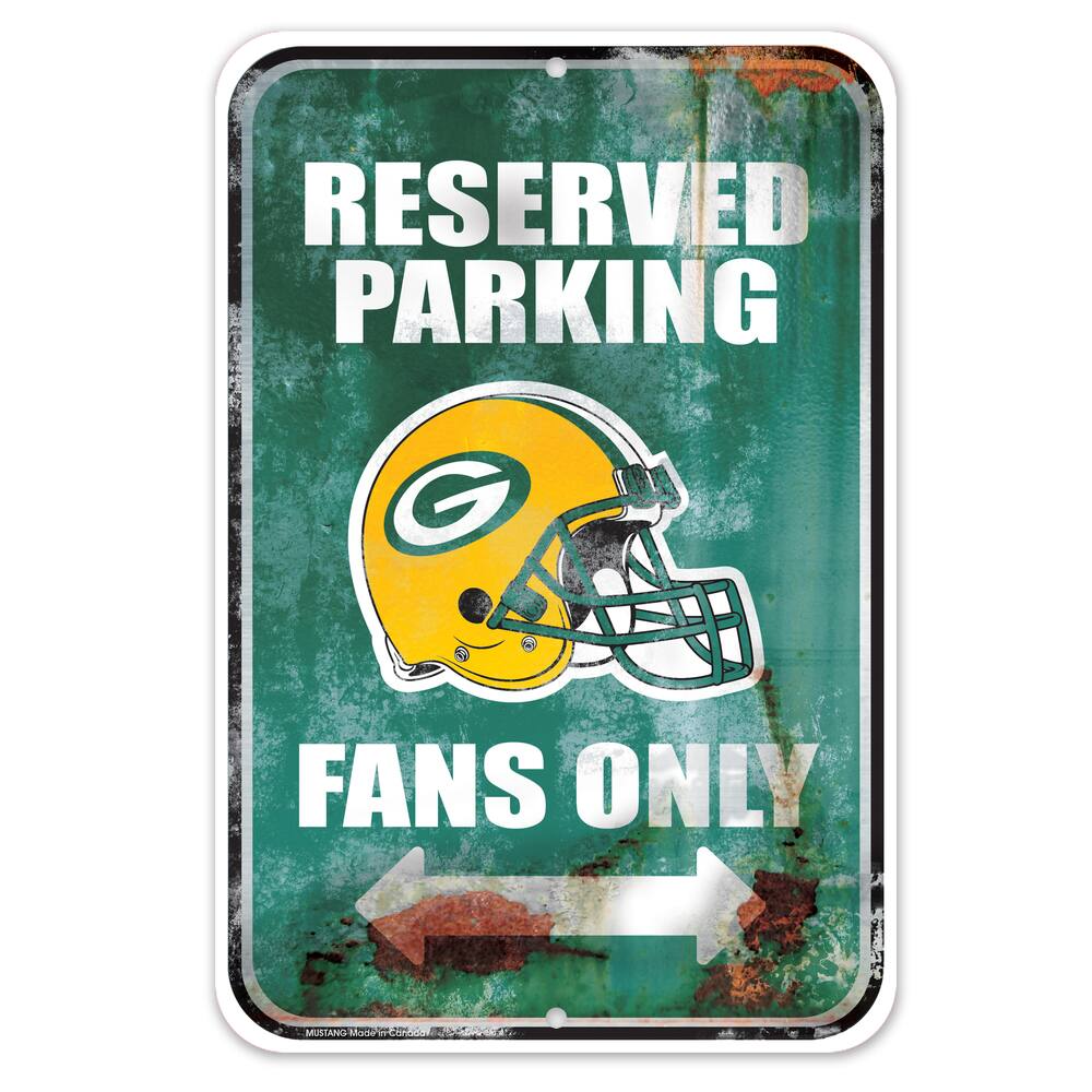 Green Bay Packers Fans Only Reserved Parking Sign For NFL Football Fans/Collectors, 8-in x 12-in