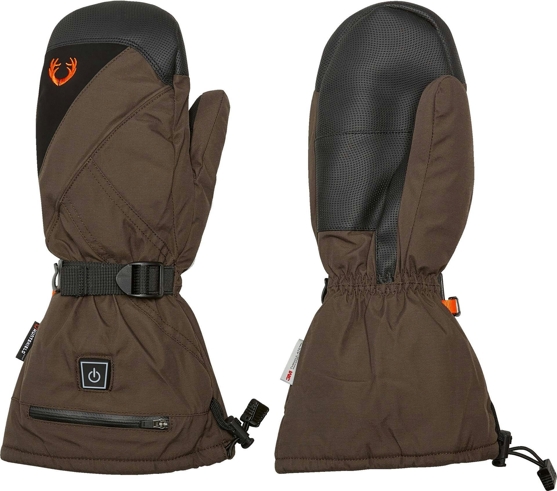 Huntshield Men's Heated WaterProof Winter Mittens for Hunting,Touchscreen ComPatible,Black