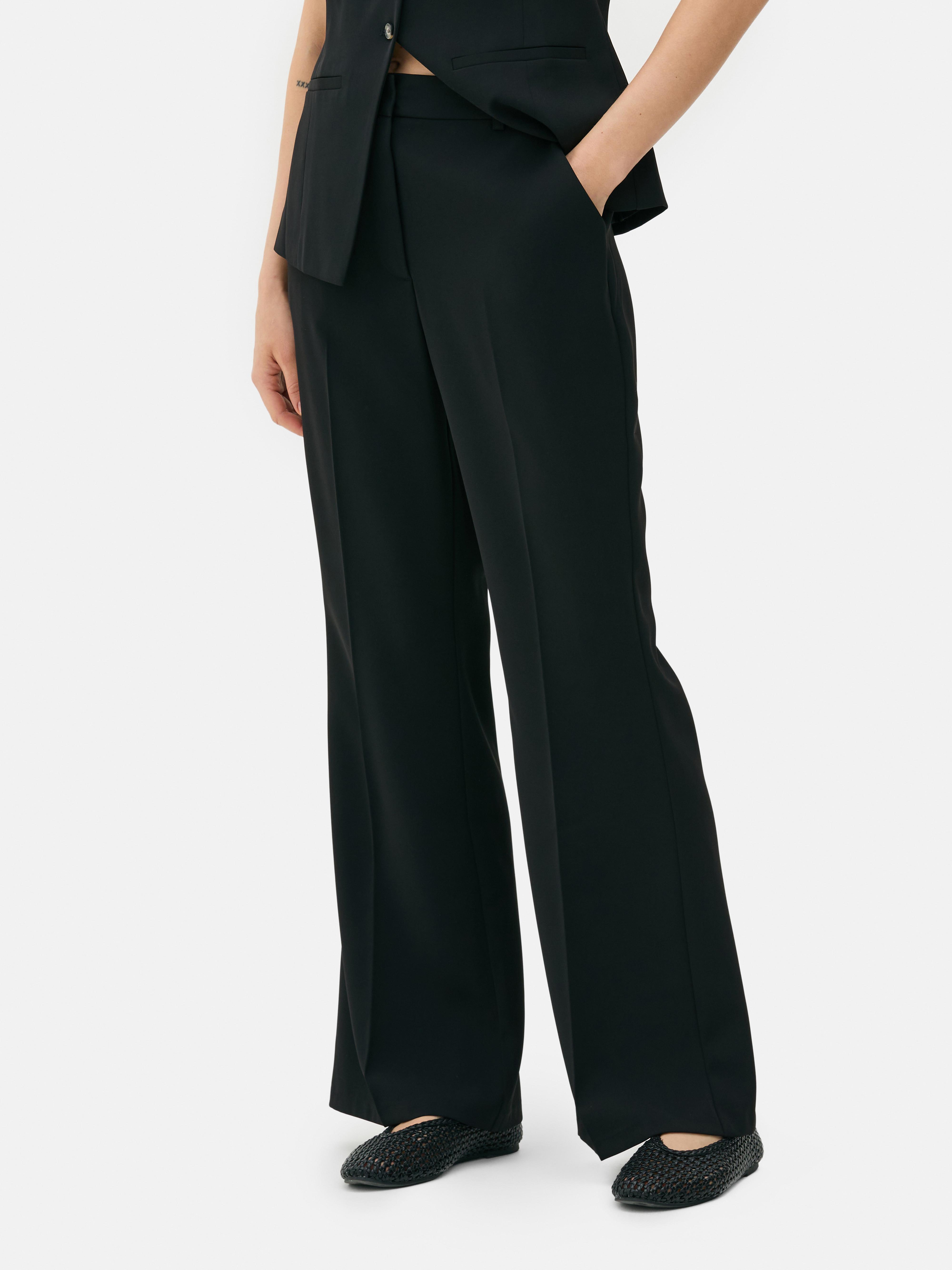 Mid-Rise Tailored Pants